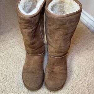 LG Brown Winter Rain Boots with Plush Lining